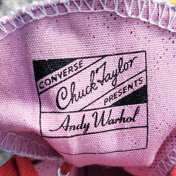 Chuck Taylor Converse All Star X Andy Warhol Canvas High-Top Sneakers Men's 9.5 - Picture 11 of 16